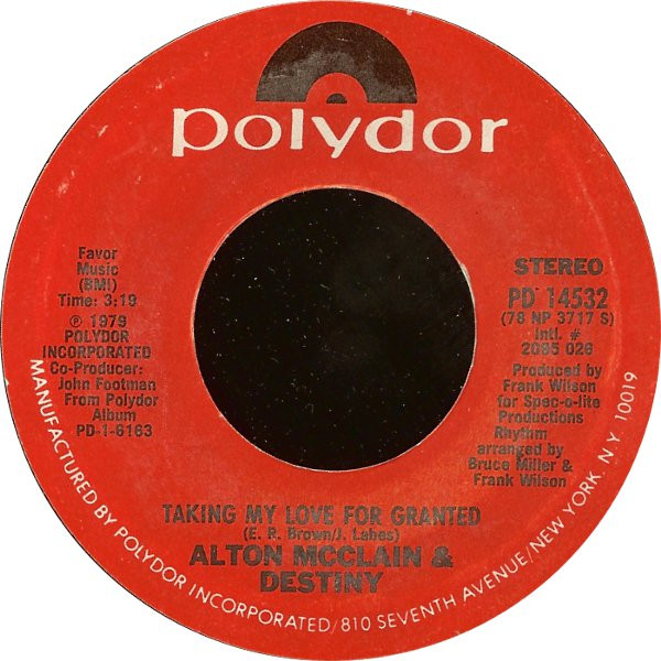 Alton McClain & Destiny - It Must Be Love | Polydor (PD 14532) - 2