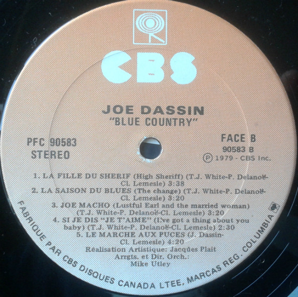 Joe Dassin - Blue Country | CBS (PFC 90583) - 4
