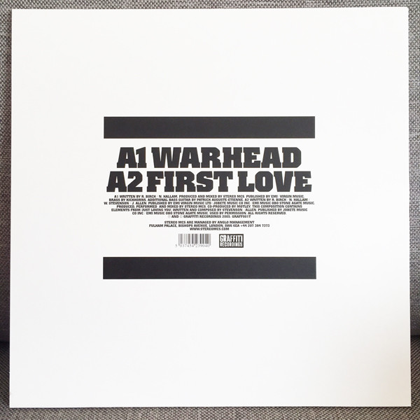 Stereo MC's - Warhead / First Love | Graffiti Recordings (GRAFF001T) - 2