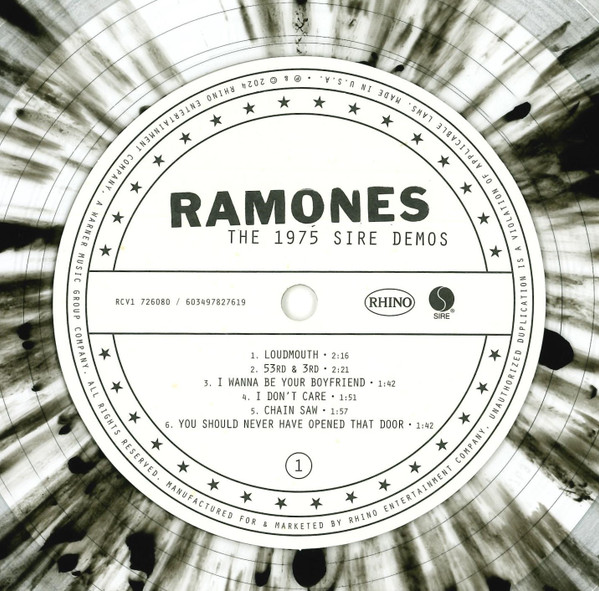 Ramones - The 1975 Sire Demos | Rhino Records (RCV1 726080) - 3