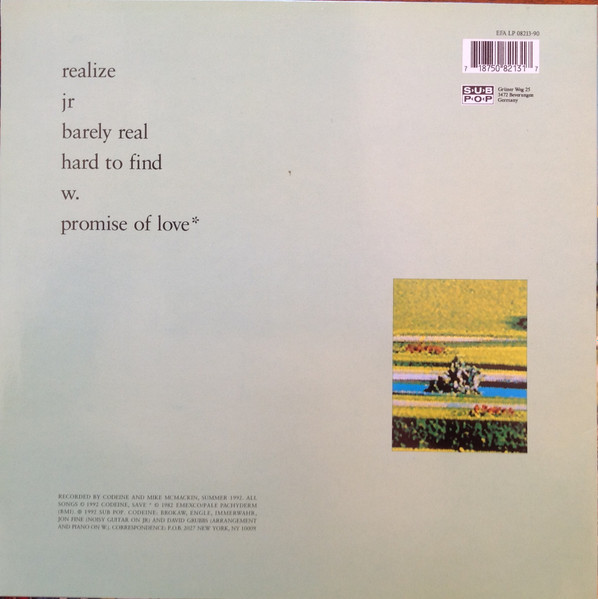 Codeine - Barely Real | Sub Pop (SP 51/213) - 2