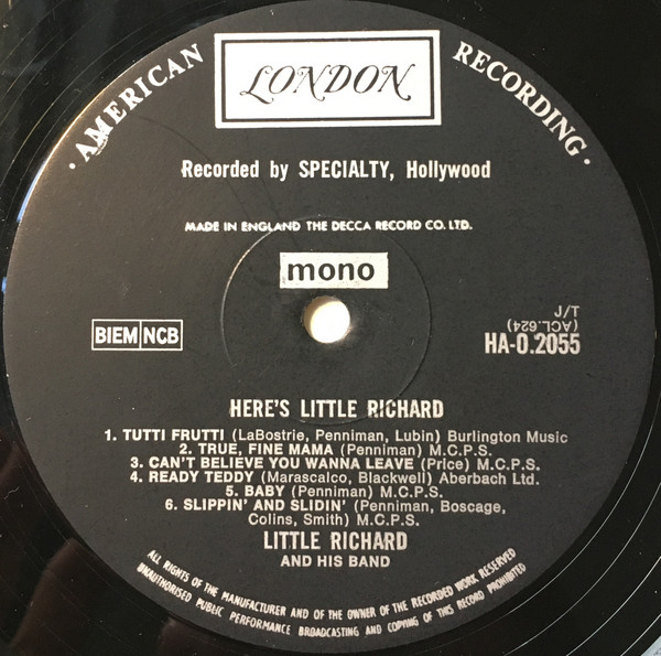 Little Richard - Here's Little Richard | London Records (HA-C 2055) - 4 Little Richard - Here's Little Richard | London Records (HA-C 2055) - 4
