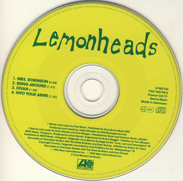 The Lemonheads - Mrs. Robinson / Being Around | Atlantic (A7401 CD) - 4