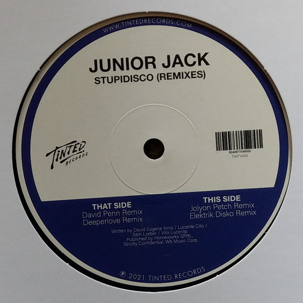 Junior Jack - Stupidisco (Remixes) | Tinted Records (TINTV003) - main Junior Jack - Stupidisco (Remixes) | Tinted Records (TINTV003) - main