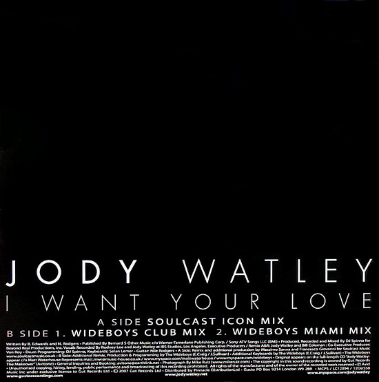 Jody Watley - I Want Your Love | Gusto Records (12GUS58)