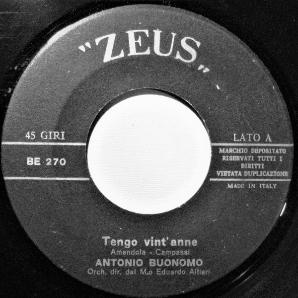 Antonio Buonomo - Tengo Vint'Anne | Zeus (BE 270) - 2