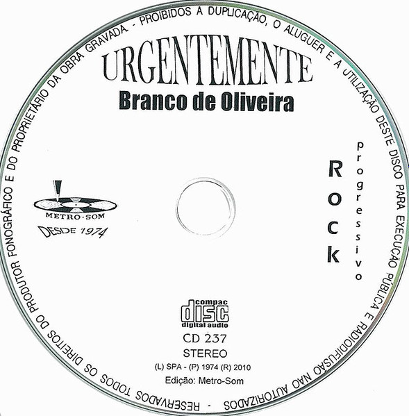 Branco de Oliveira - Urgentemente | Metro-Som (CD 237) - 2
