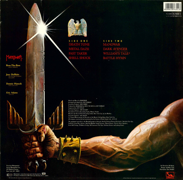 Manowar - Battle Hymns | Liberty (1C 038 15 7630 1) - 2