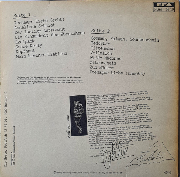 Die Ärzte - Die Ärzte Früher! (1982-'83) Der Ausverkauf* Geht Weiter! | Vielklang (04268-08) - main
