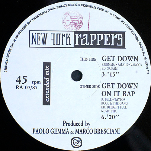 New York Rappers - Get Down On It Rap (Extended Mix) | Radiorama Productions (RA 07/87) - 3 New York Rappers - Get Down On It Rap (Extended Mix) | Radiorama Productions (RA 07/87) - 3