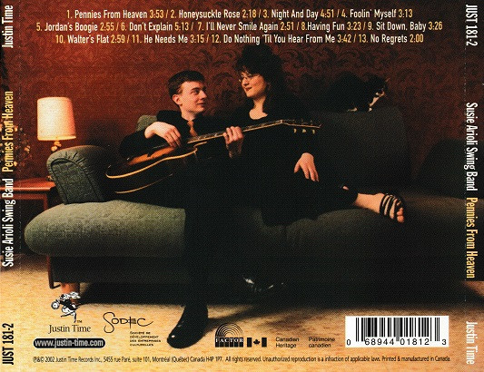 Susie Arioli Band Featuring Jordan Officer - Pennies From Heaven | Justin Time (JUST 181-2) - 2
