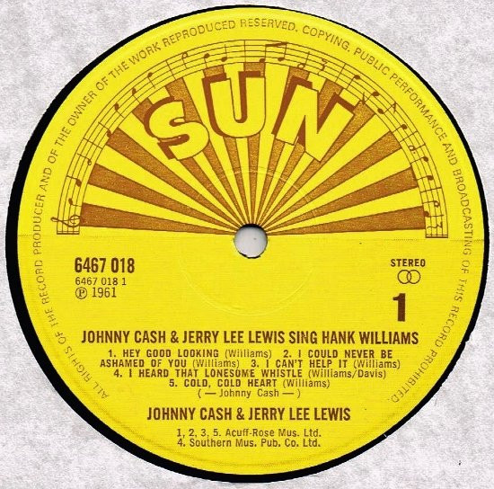 Johnny Cash & Jerry Lee Lewis - Johnny Cash & Jerry Lee Lewis Sing Hank Williams | Sun (6467 018) - main