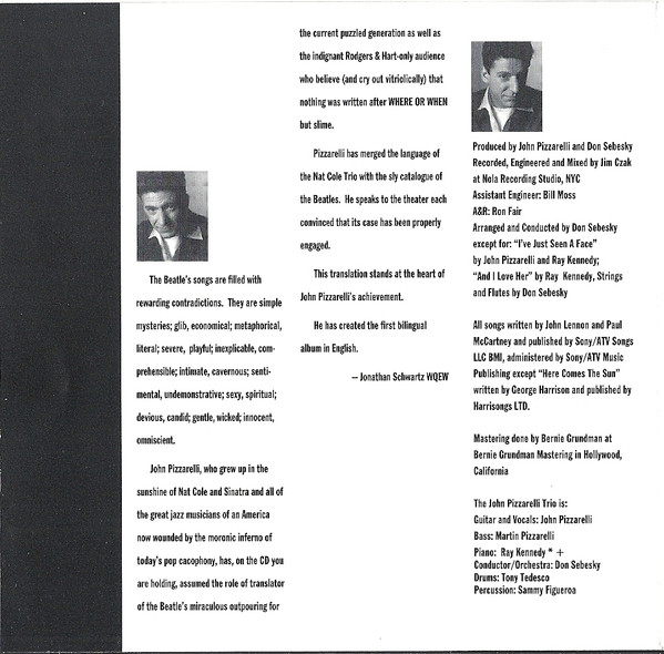 John Pizzarelli - Meets The Beatles | RCA Victor (74321-61432-2) - 4
