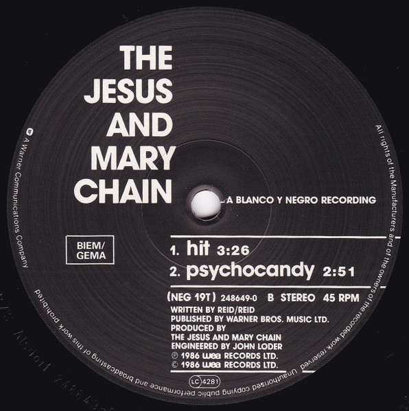 The Jesus And Mary Chain - Some Candy Talking E. P. | Blanco Y Negro (NEG 19T) - 4 The Jesus And Mary Chain - Some Candy Talking E. P. | Blanco Y Negro (NEG 19T) - 4