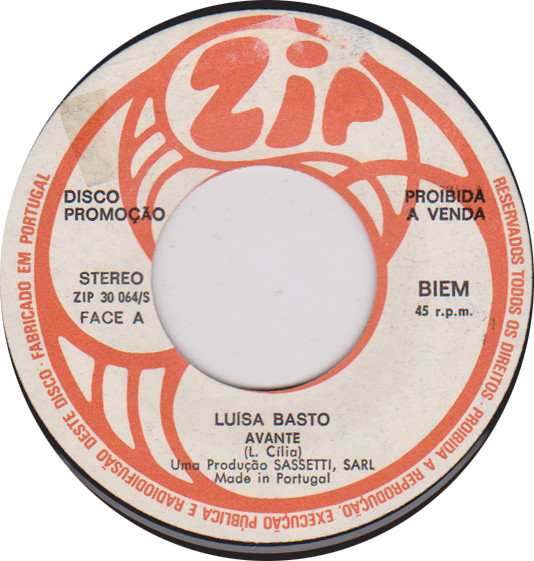 Luisa Basto - Avante / Hino Da Juventude Democrática | Zip Zip (30064/S) - 3