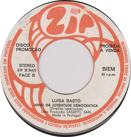 Luisa Basto - Avante / Hino Da Juventude Democrática | Zip Zip (30064/S) - 4