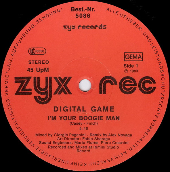 Digital Game - I'm Your Boogie Man! | ZYX Records (5086) - 3