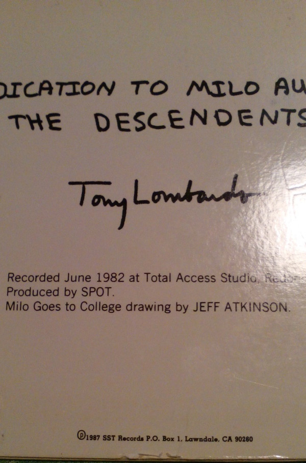 Descendents - Milo Goes To College | SST Records (SST 142) - 4