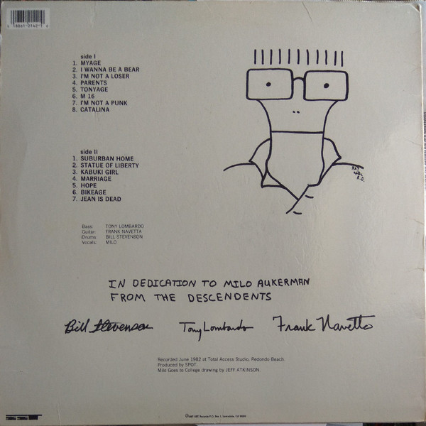 Descendents - Milo Goes To College | SST Records (SST 142) - 2