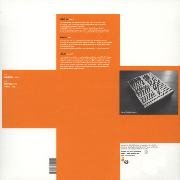 André Stordeur - Analog And Digital Electronic Music #2 1980-2000 | Sub Rosa (SRV427) - 2 André Stordeur - Analog And Digital Electronic Music #2 1980-2000 | Sub Rosa (SRV427) - 2