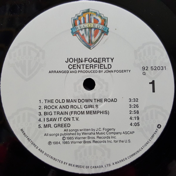 John Fogerty - Centerfield | Warner Bros. Records (92 52031) - 3 John Fogerty - Centerfield | Warner Bros. Records (92 52031) - 3