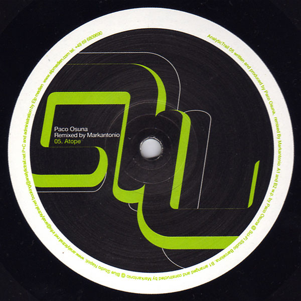 Paco Osuna & Markantonio - Atome EP | Analytic Trail (AnalyticTrail 05) - 3