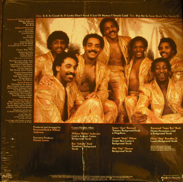 Crown Heights Affair - Struck Gold | De-Lite Records (DX-1-510) - 2 Crown Heights Affair - Struck Gold | De-Lite Records (DX-1-510) - 2