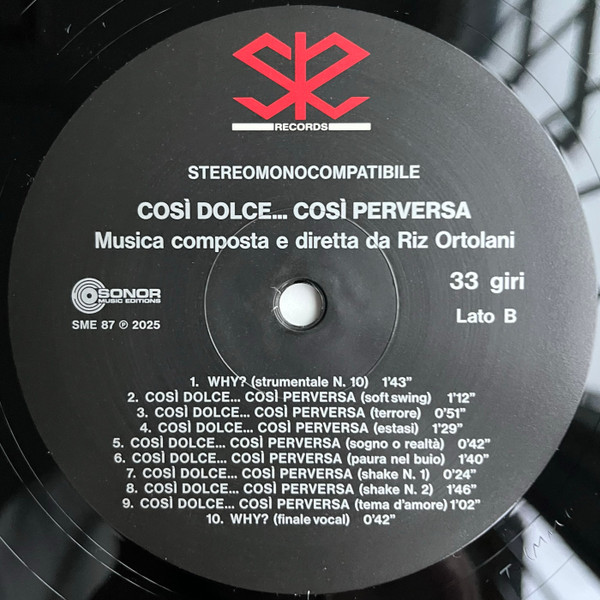 Riz Ortolani - Così Dolce... Così Perversa (Colonna Sonora Originale Del Film) | Sonor Music Editions (SME 87) - 4 Riz Ortolani - Così Dolce... Così Perversa (Colonna Sonora Originale Del Film) | Sonor Music Editions (SME 87) - 4