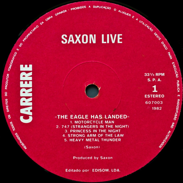 Saxon - The Eagle Has Landed (Live) | Carrere (607003) - 3