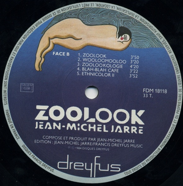 Jean-Michel Jarre - Zoolook | Disques Dreyfus (FDM 18118) - 4 Jean-Michel Jarre - Zoolook | Disques Dreyfus (FDM 18118) - 4