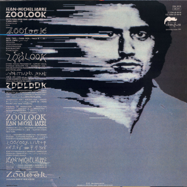Jean-Michel Jarre - Zoolook | Disques Dreyfus (FDM 18118) - 2 Jean-Michel Jarre - Zoolook | Disques Dreyfus (FDM 18118) - 2