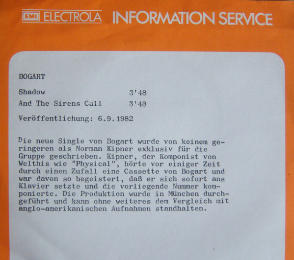 Bogart - Shadow | Electrola (1C 006-46 642) - 4