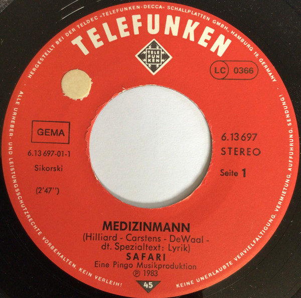 Safari - Medizinmann | Telefunken (6.13 697) - 3