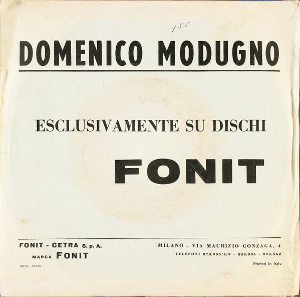 Domenico Modugno - Stasera Pago Io / Bagno Di Mare A Mezzanotte | Fonit (SPM. 27) - 2 Domenico Modugno - Stasera Pago Io / Bagno Di Mare A Mezzanotte | Fonit (SPM. 27) - 2