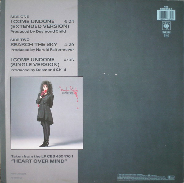 Jennifer Rush - I Come Undone | CBS (CBS 650380 6) - 2