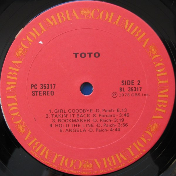 Toto - Toto | Columbia (PC 35317) - 4