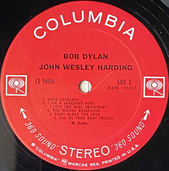 Bob Dylan - John Wesley Harding | Columbia (CS 9604) - 4 Bob Dylan - John Wesley Harding | Columbia (CS 9604) - 4