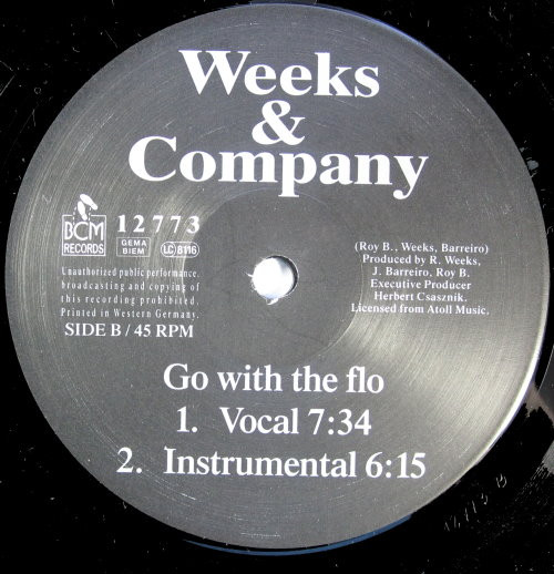 Weeks & Co. - Rock Your World (Joho Joho) / Go With The Flo | BCM Records (BCM 12773) - 4