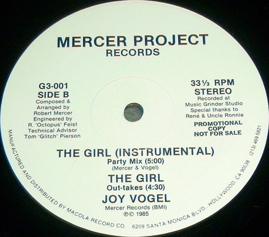Joy Vogel - The Girl | Mercer Project Records (G3-001) - 2 Joy Vogel - The Girl | Mercer Project Records (G3-001) - 2