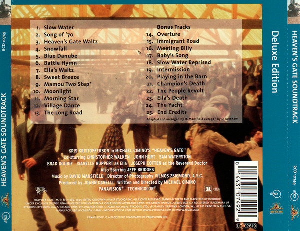 David Mansfield - Heaven's Gate CD | Rykodisc (RCD 10749) - 2 David Mansfield - Heaven's Gate CD | Rykodisc (RCD 10749) - 2