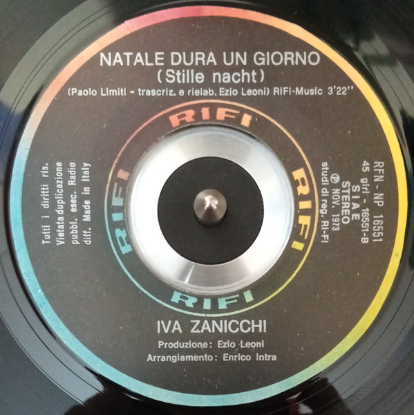 Fred Bongusto , Iva Zanicchi - Natale Dura Un Giorno / White Christmas | Rifi (RFN NP 16551) - 4