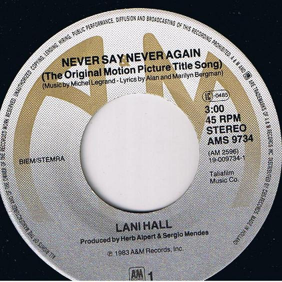 Lani Hall / Michel Legrand - Never Say Never Again | A&M Records (AMS 9734) - 3
