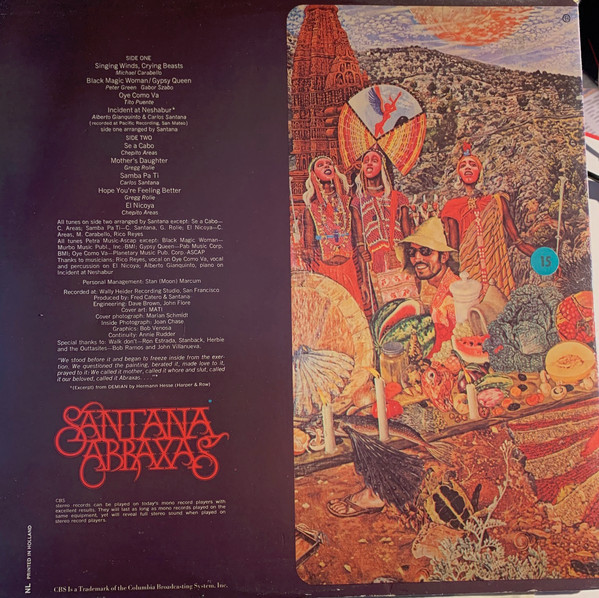 Santana - Abraxas | CBS (S 64087) - 3