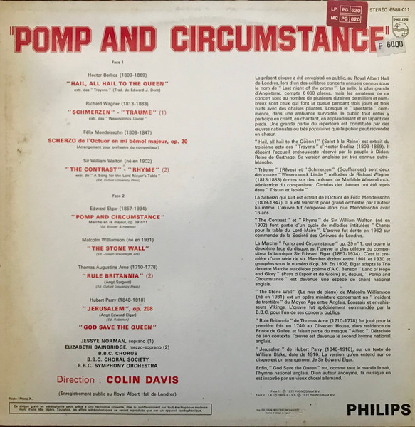 Sir Colin Davis / BBC Symphony Orchestra - Pomp And Circumstance | Philips (6588 011) - 2