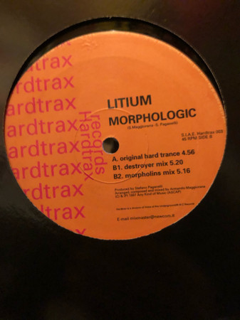 Litium - Morphologic | Hardtrax Records (Hardtrax 003) - main Litium - Morphologic | Hardtrax Records (Hardtrax 003) - main