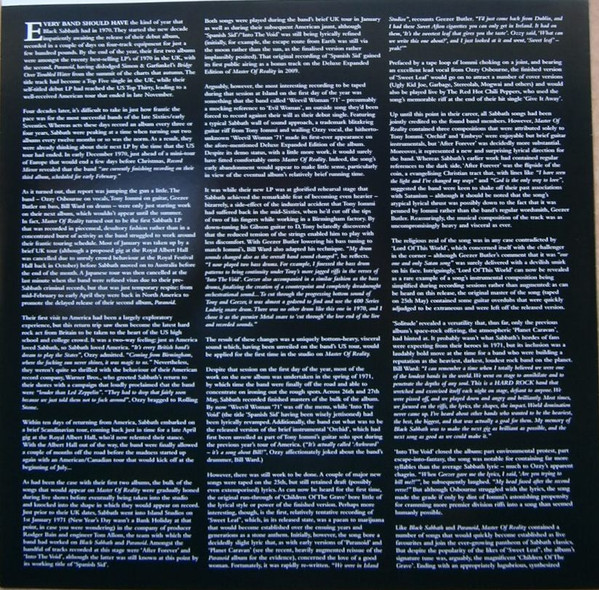 Black Sabbath - Master Of Reality | Rhino Records (RR1 2562)