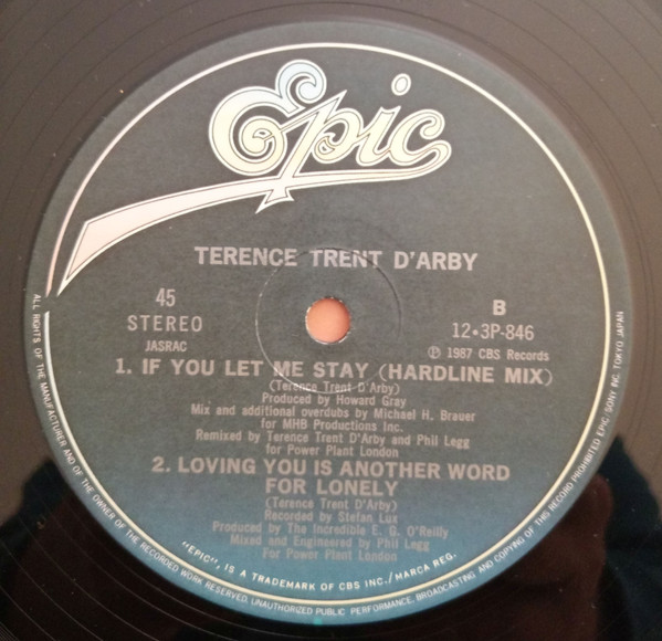 Terence Trent D'Arby - If You Let Me Stay | Epic (12・3P-846) - 4