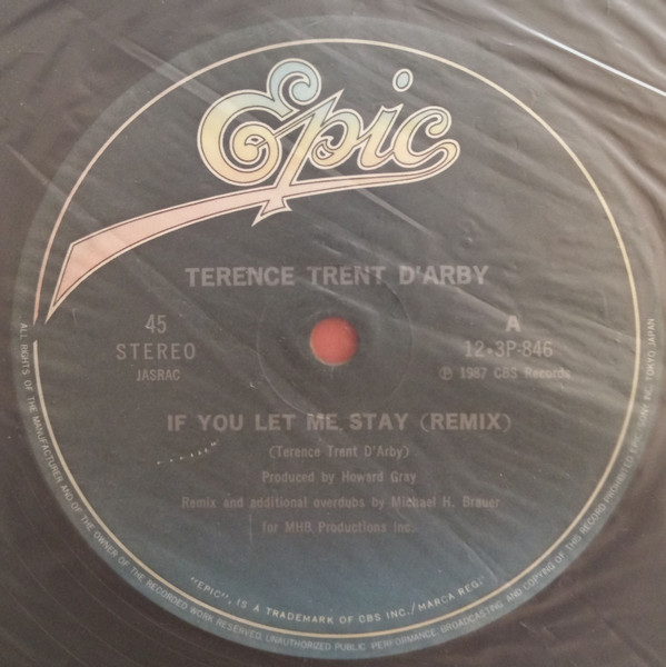 Terence Trent D'Arby - If You Let Me Stay | Epic (12・3P-846) - 2