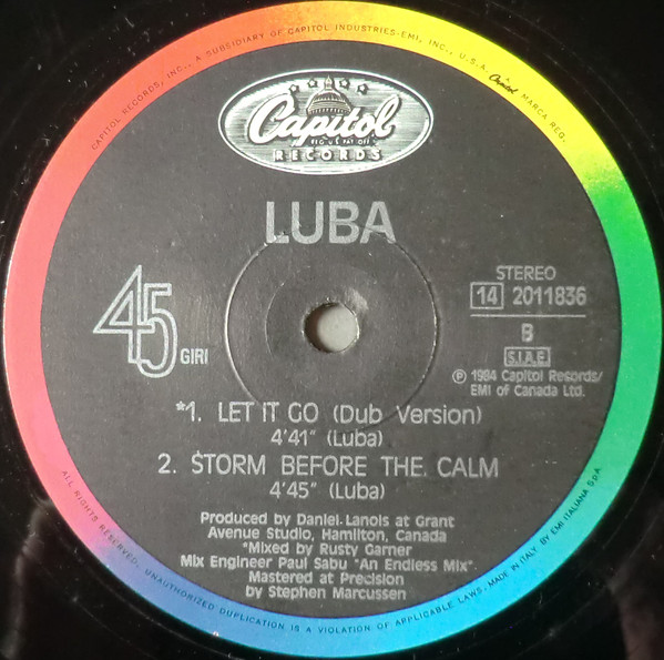 Luba - Let It Go (Extended Version) | EMI ITALIANA S.p.A. (14 2011836) - 4 Luba - Let It Go (Extended Version) | EMI ITALIANA S.p.A. (14 2011836) - 4