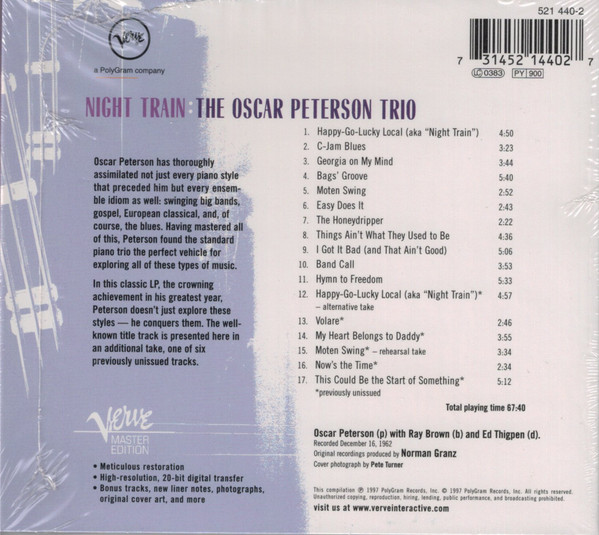 The Oscar Peterson Trio - Night Train | Verve Records (521 440-2) - 2 The Oscar Peterson Trio - Night Train | Verve Records (521 440-2) - 2